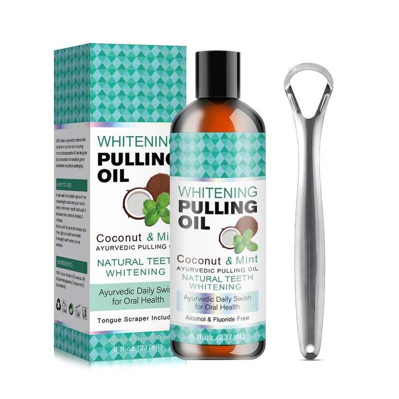 Coconut Oil Pull - ココナッツミントの口腔,口の健康管理,アルコールフリー,237ml