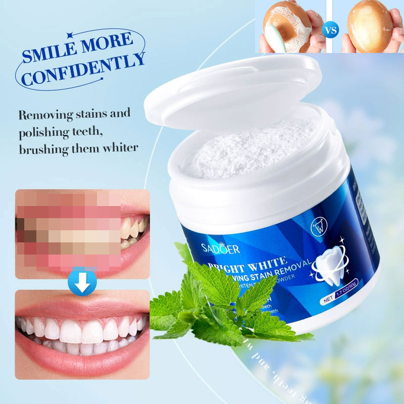 Teeth Whitening Baking Soda - 歯のホワイトニングパウダー漂白黄色の歯の汚れプラークを除去口臭を改善重曹歯科色補正パウダー