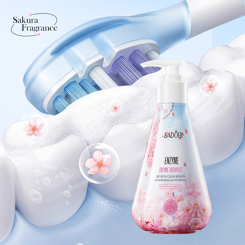 Teeth Whitening Enzymes - 酵素ケアとクリーン歯ナイアシンアミドホワイトニングホワイトニングステイン除去歯磨き粉クリーニング口腔クリアイエロー歯 220 グラム