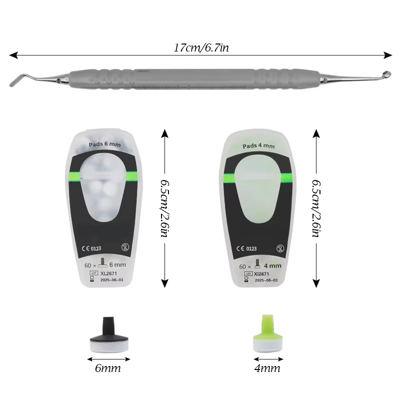 Teeth Whitening Zoom - 歯科用コンポジットキット、フォームパッド成形ツール、ハンドル付きスパチュラ、光硬化性レジン、歯のホワイトニングおよび充填材用