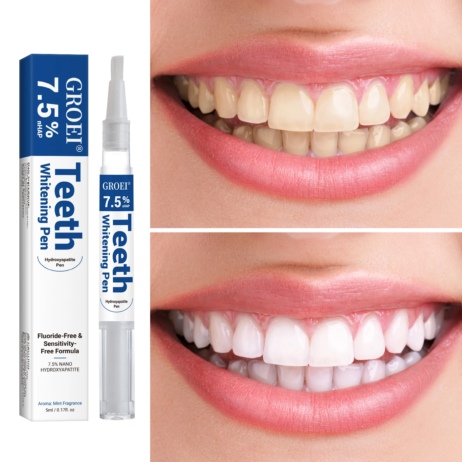 ヒドロキシアパタイト歯のホワイトニングペンまばゆい白いステイ - Teeth Whitening App のレビューと価格