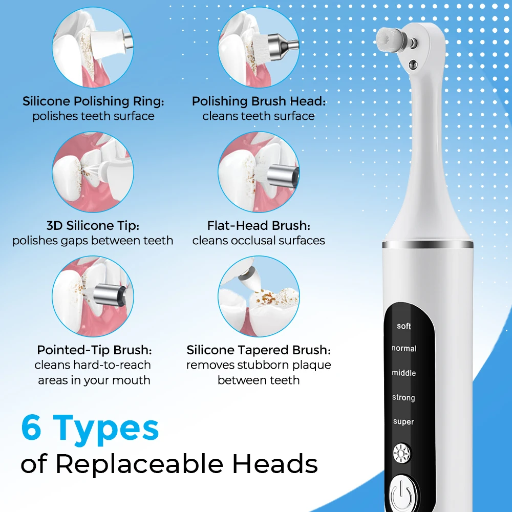 電動歯磨き器歯のホワイトニングクリーナー 6 ブラシヘッド  - Teeth Whitening Zoom のレビューと価格