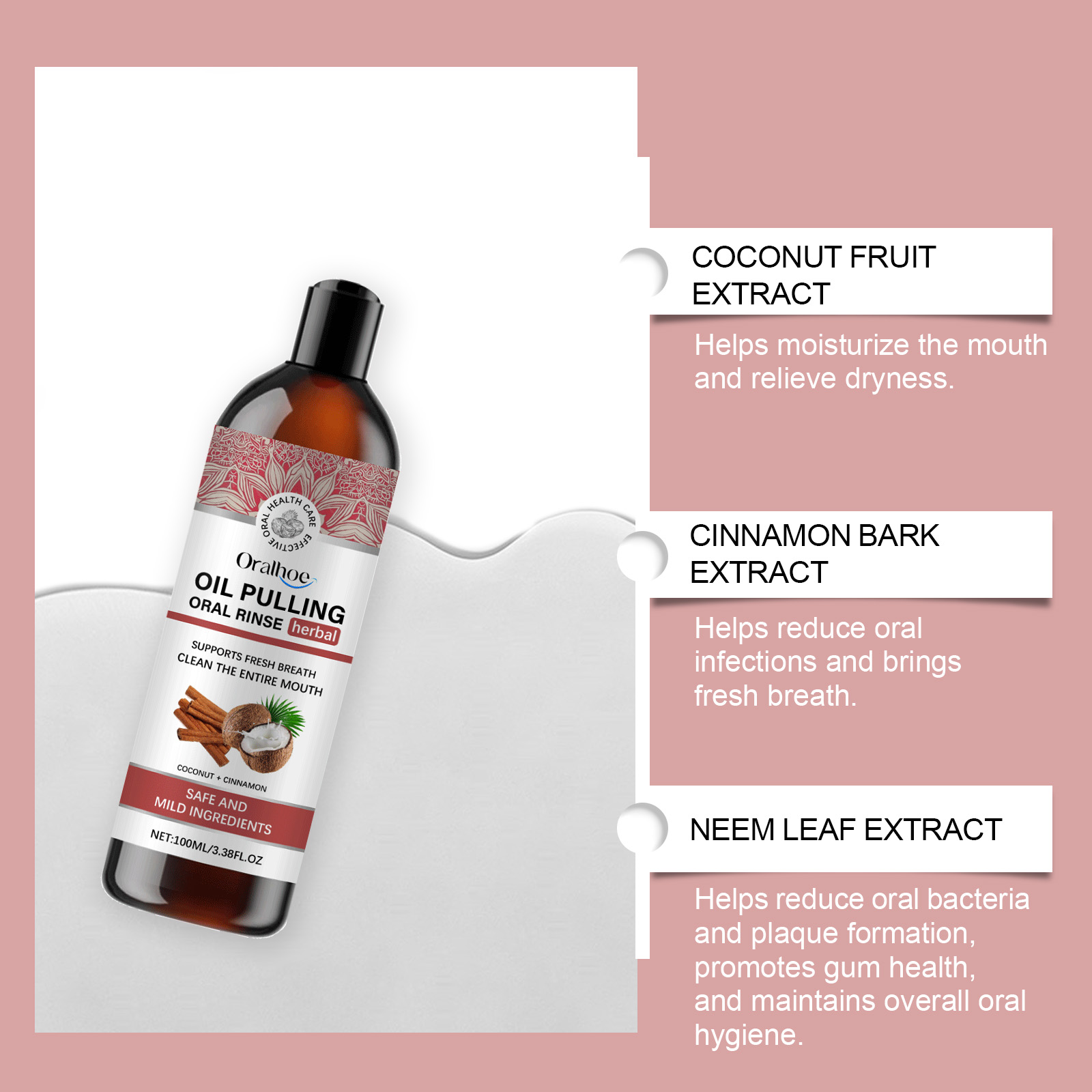 ココナッツプルオイル マウスウォッシュ 口腔リンス アルコー - Coconut Oil Pull のレビューと価格