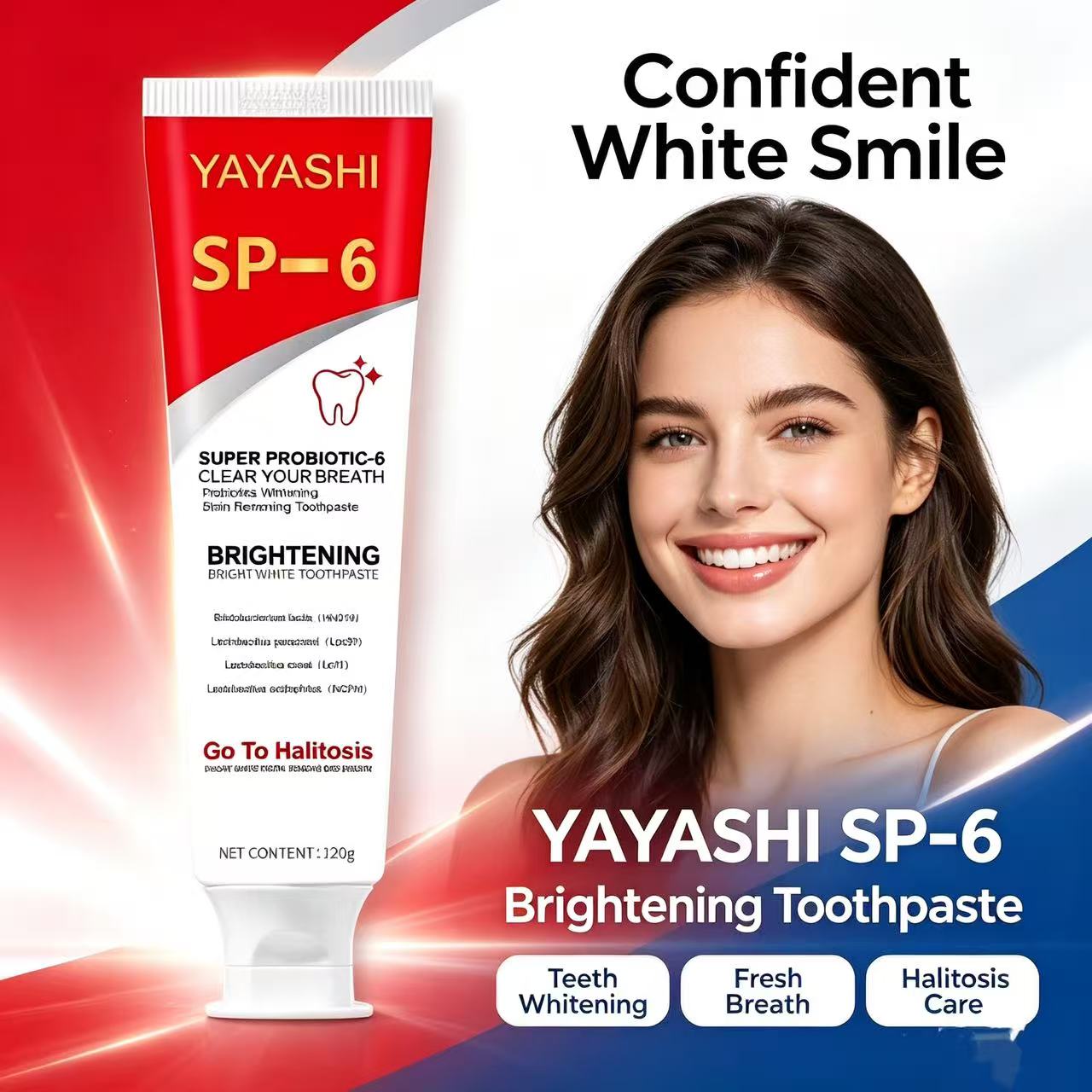 SP-6プロバイオティクス歯磨き粉 ブライトニングミント フ - Teeth Whitening Best のレビューと価格