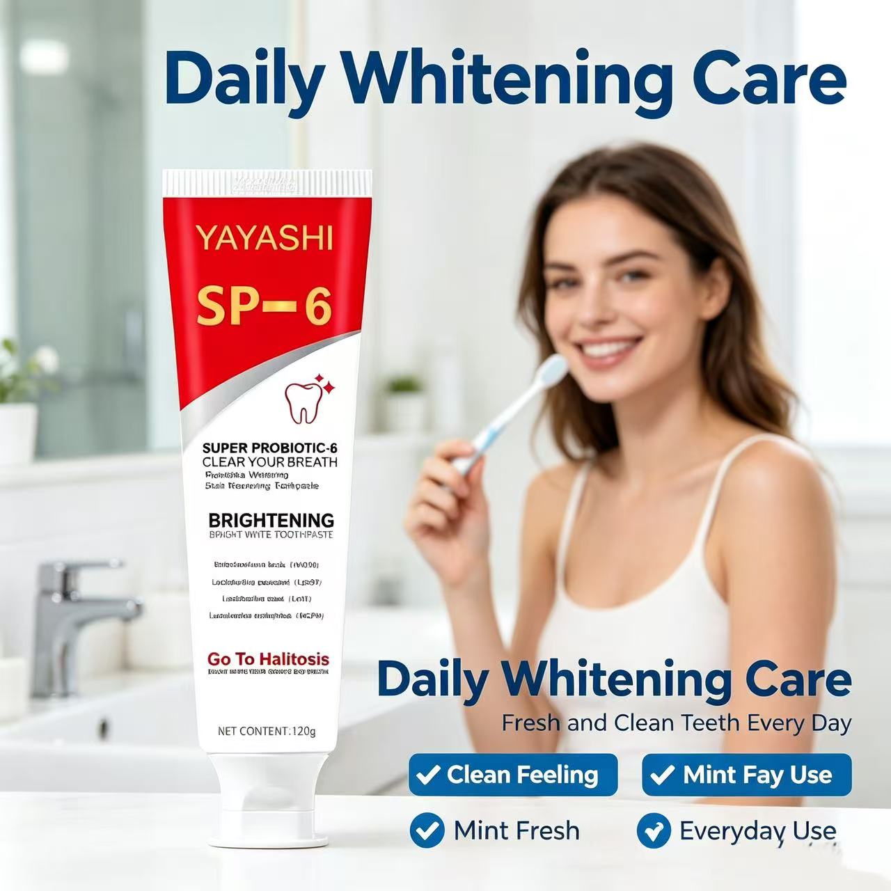 SP-6プロバイオティクス歯磨き粉 ブライトニングミント フ - Teeth Whitening Best のレビューと価格