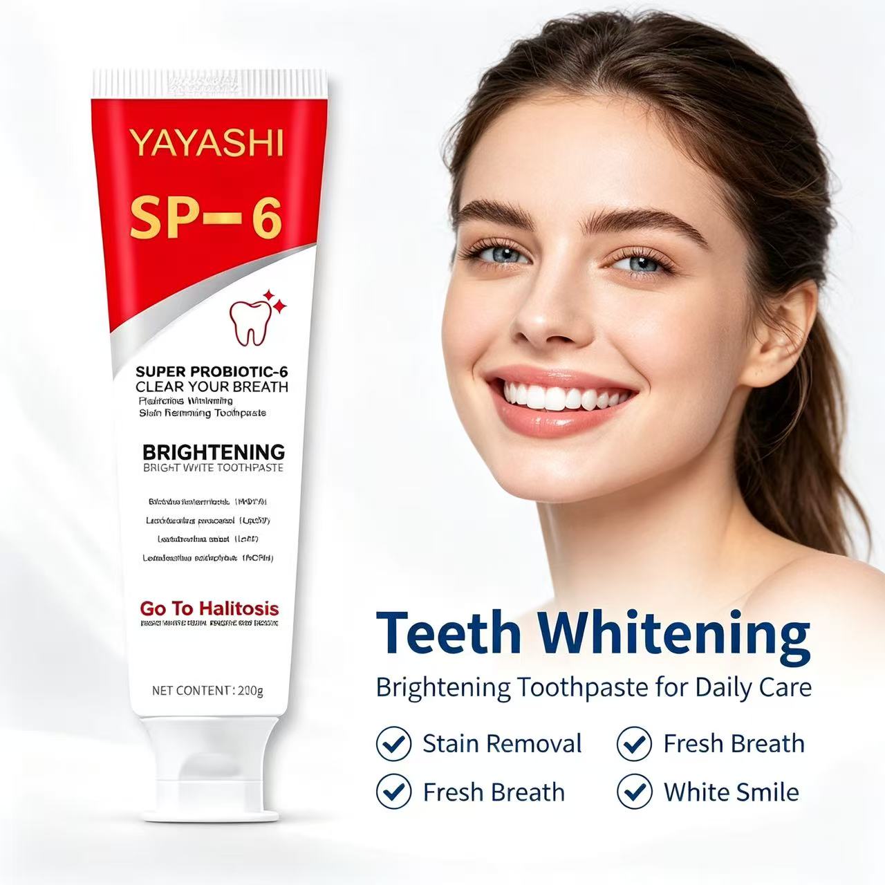 SP-6プロバイオティクス歯磨き粉 ブライトニングミント フ - Teeth Whitening Best のレビューと価格