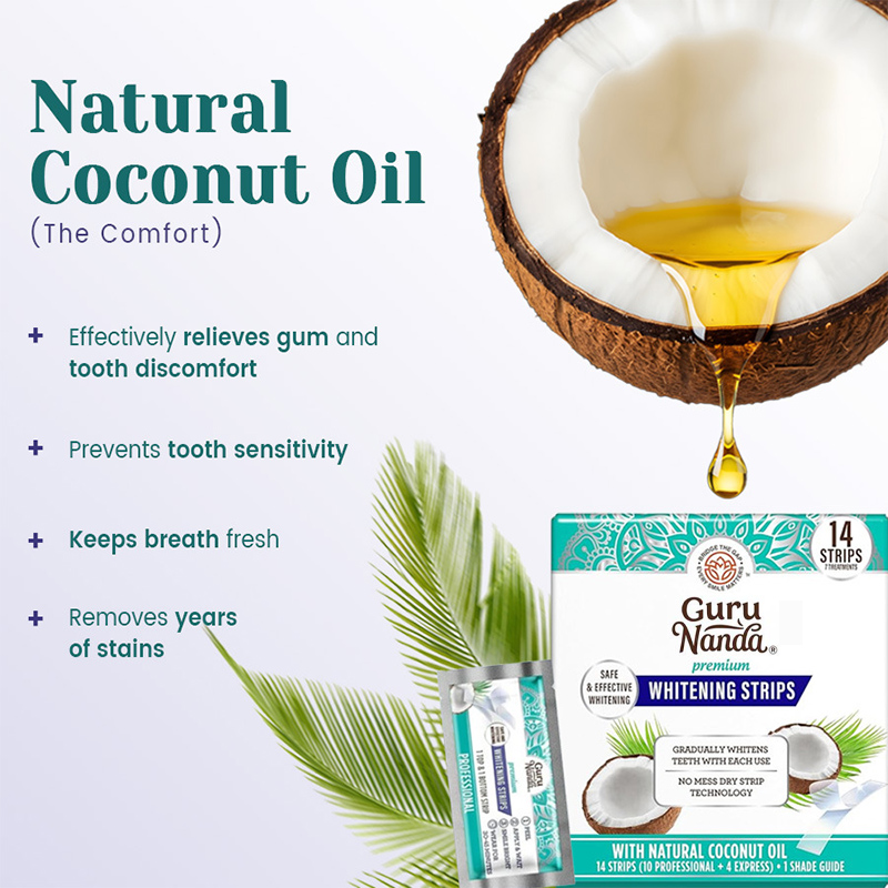 14 個/箱ココナッツオイル歯ホワイトストリップ、煙コーヒー - Coconut Oil Pull のレビューと価格