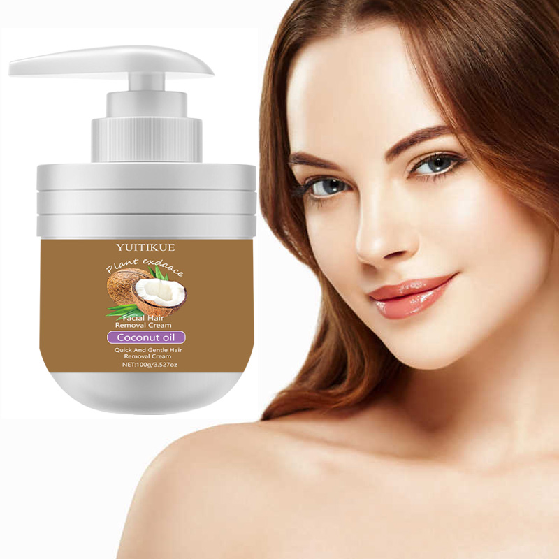 顔のムダ毛除去クリーム 100g - ココナッツオイル配合で - Coconut Oil Pull のレビューと価格