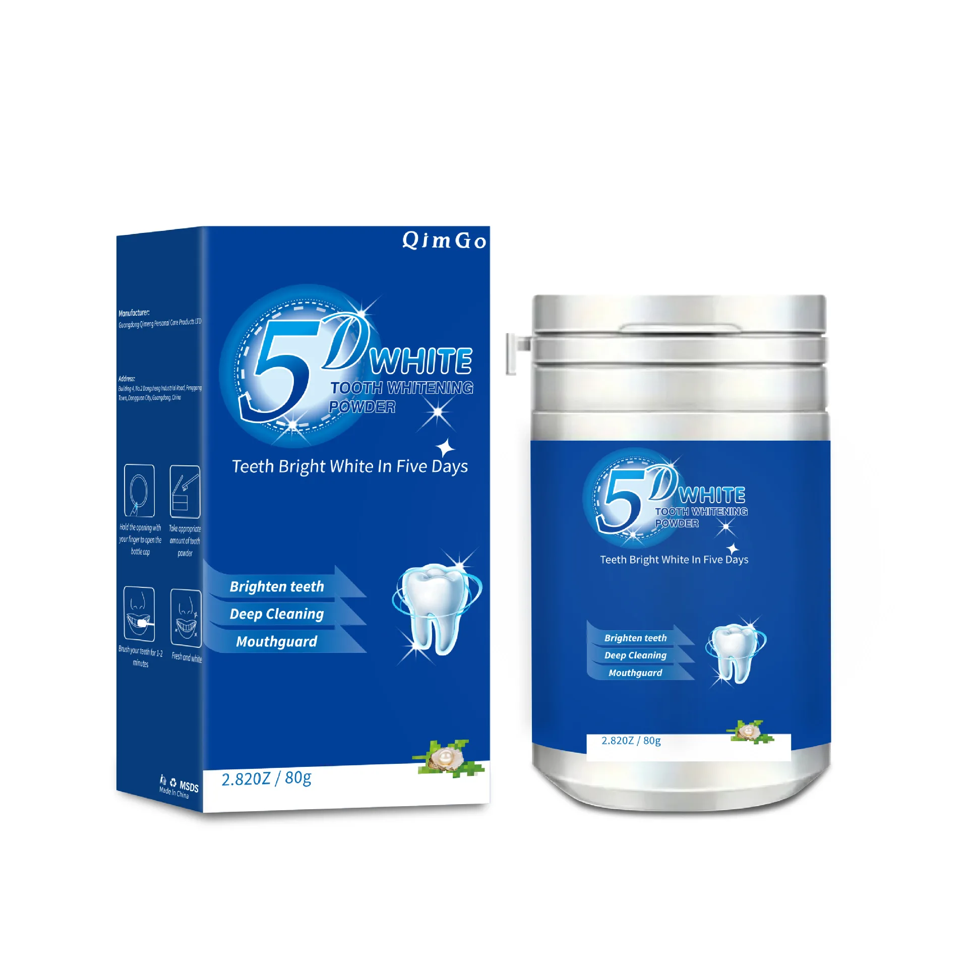 5D 80g ブルーエンザイム歯磨き粉、黄ばんだ歯の汚れ除去 - Teeth Whitening Enzymes のレビューと価格