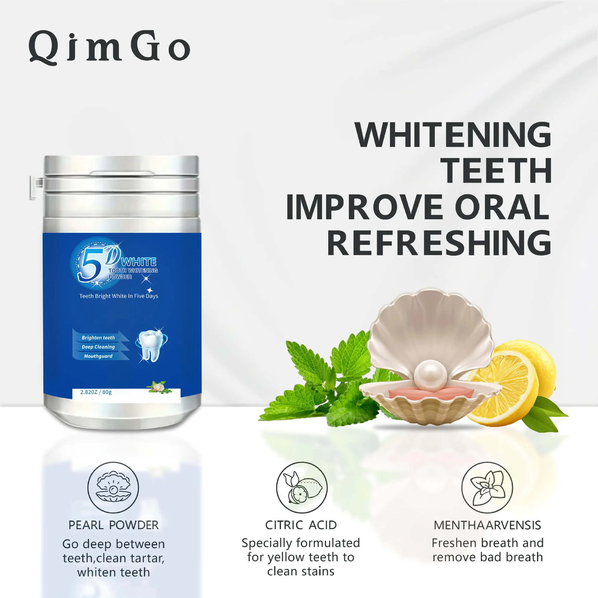 5D 80g ブルーエンザイム歯磨き粉、黄ばんだ歯の汚れ除去 - Teeth Whitening Enzymes のレビューと価格
