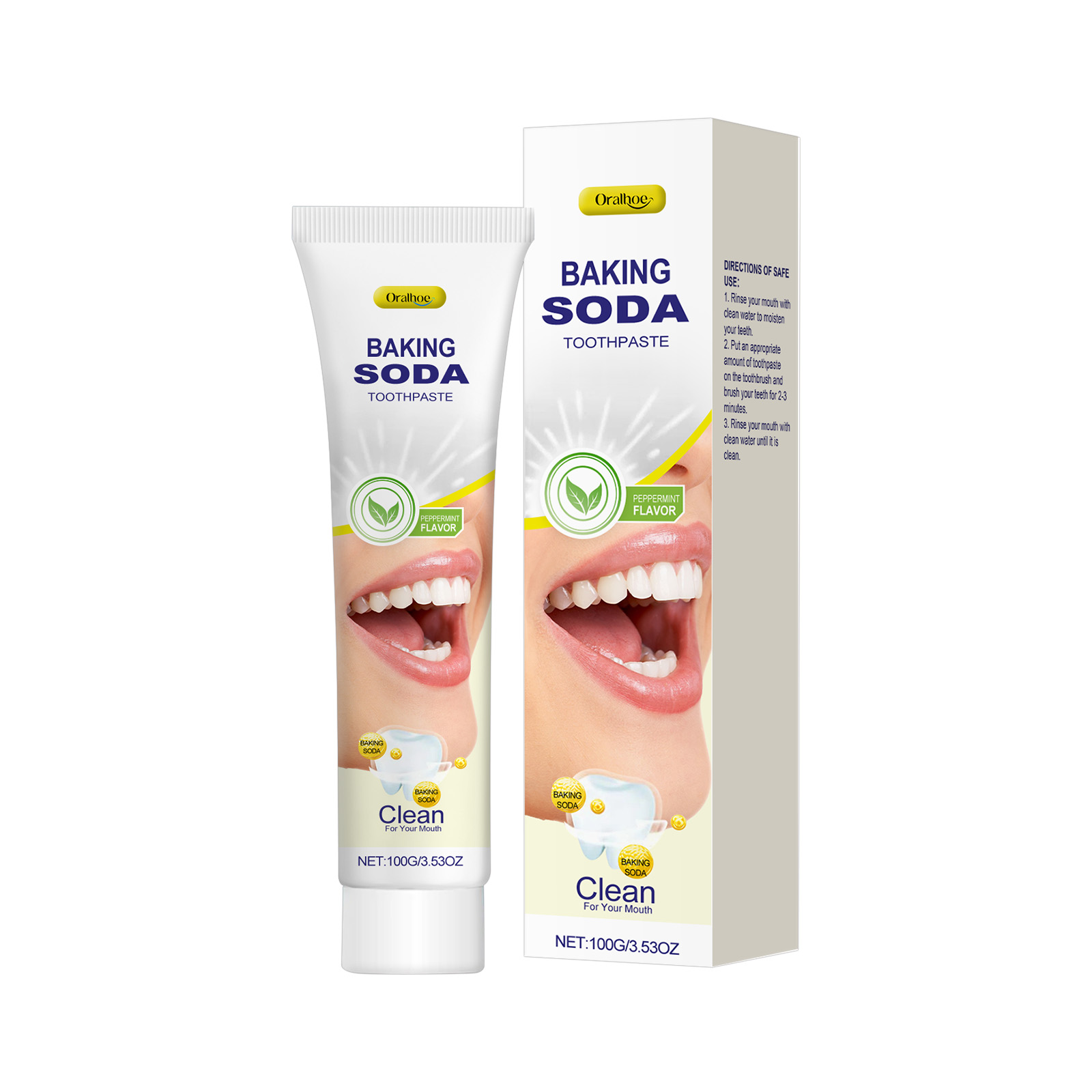 重曹歯磨き粉 ディープクリーニング ホワイトニング 歯の汚れ - Teeth Whitening Baking Soda のレビューと価格