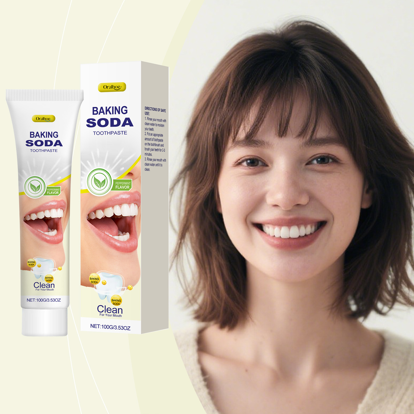重曹歯磨き粉 ディープクリーニング ホワイトニング 歯の汚れ - Teeth Whitening Baking Soda のレビューと価格