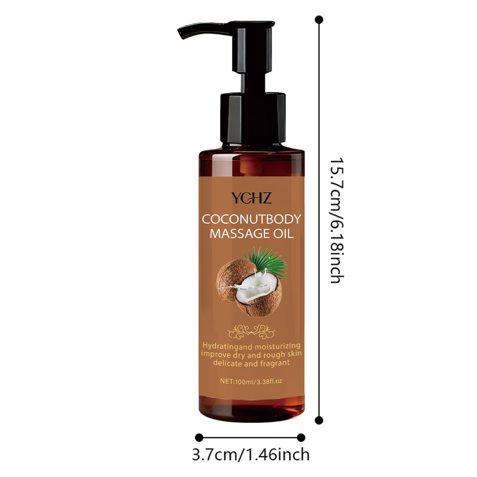 ココナッツ保湿マッサージオイル - 潤いを与え、保湿する、長 - Coconut Oil Pull のレビューと価格