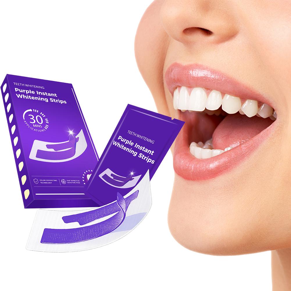 42ペア パープル歯のホワイトニングストリップ V34 歯の - Teeth Whitening Quotes のレビューと価格