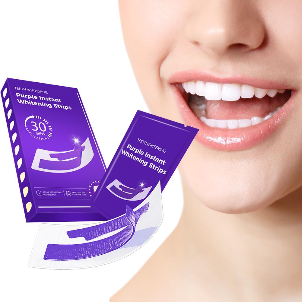 42ペア パープル歯のホワイトニングストリップ V34 歯の - Teeth Whitening Quotes のレビューと価格