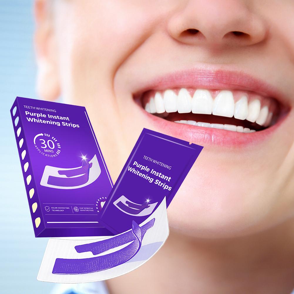 42ペア パープル歯のホワイトニングストリップ V34 歯の - Teeth Whitening Quotes のレビューと価格