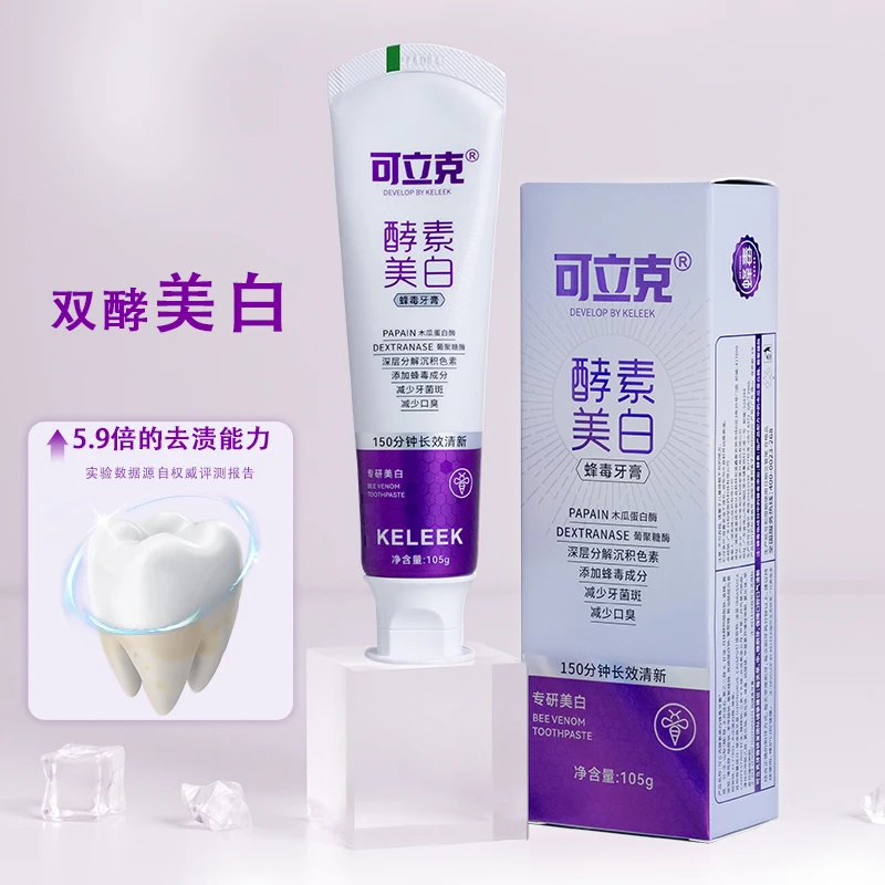 105g KELEEK 酵素ホワイトニング蜂毒歯磨き粉は、汚 - Teeth Whitening Enzymes のレビューと価格
