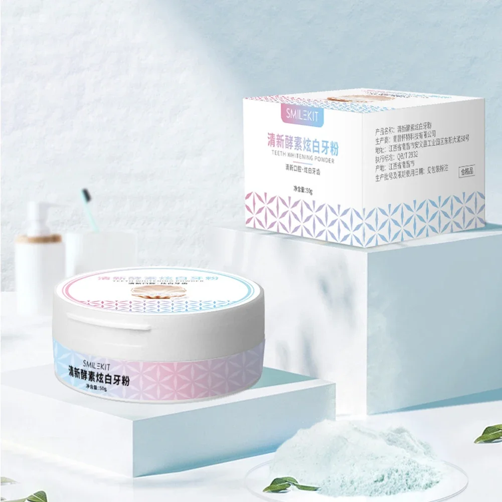 口腔衛生用の歯のホワイトニングパウダー,天然の有機活性炭,レ - Teeth Whitening Enzymes のレビューと価格