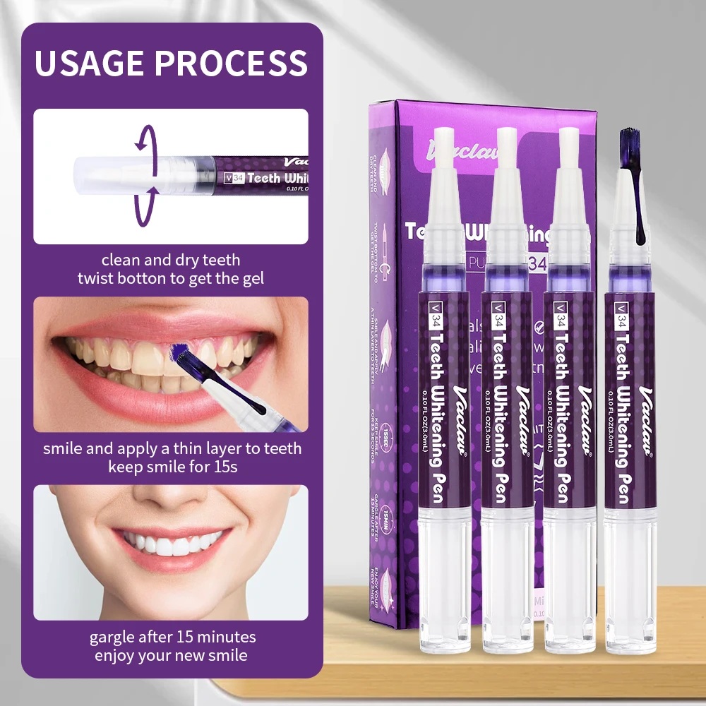 ヴァクヴァル V34 パープル歯ホワイトニングジェルペン、イ - Teeth Whitening App のレビューと価格